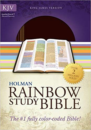 KJV Rainbow Study Bible L/T Brown/Chestnut - Holman